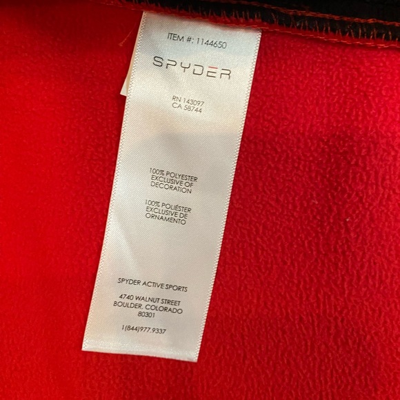 Spyder Men's Red and Black Zip-Up jacket - Picture 6 of 9